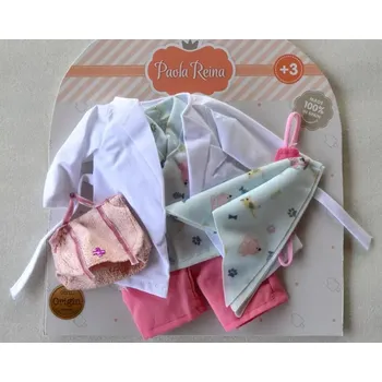 Doplněk pro panenku Obleček na panenku veterinářku od Paola Reina (Obleček na Las Amigas 32 cm)