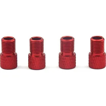ventilky Adaptér ventilu pro cyklopumpy Presta na Schrader - 4KS ČERVENÁ