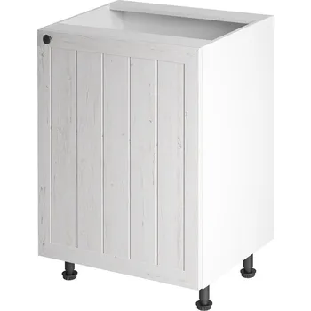 Kuchyňská skříňka PROVENCE k | dolní skříňka D60-P s policí | PRAVÁ | 60 cm | SOKL v CENĚ | bílá/borovice andersen