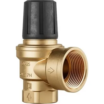 Ventil Duco ventil pojistný 1“×5/4“, 2,5bar, 315kW, membránový, závitový, topení, mosaz