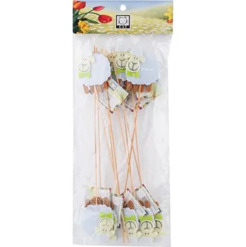 Velikonoční dekorace Zápich filc 10ks 65 mm Beránek