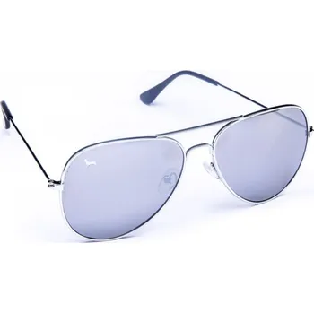 Sluneční brýle KAŠMIR PILOT P04 stříbrné - skla zrcadlová