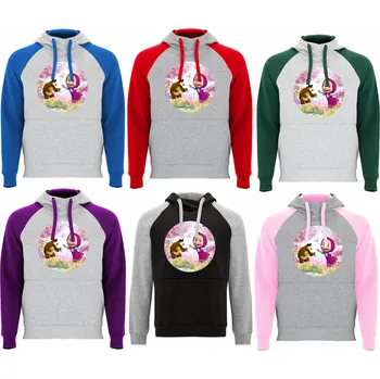 Dívčí mikina Mikina Badet Máša a medvěd Barva: Melírová / červená, Velikost: S