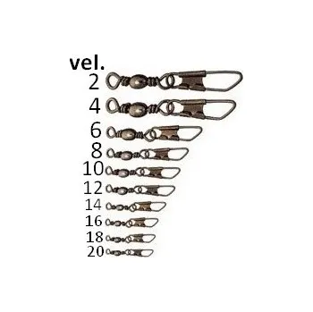 Karabinka hladká s obratlíkem vel. 6