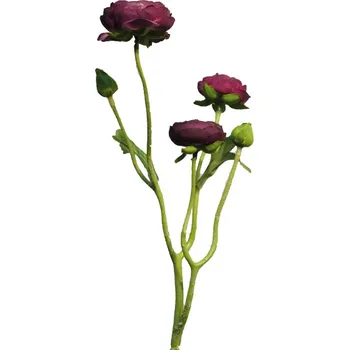 umělá květina Umělé květina, pryskyřník - ranonculus fialový 48 cm
