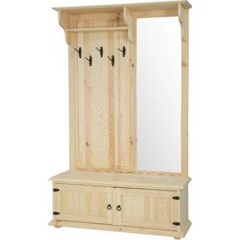 Předsíňová stěna Předsíň z masivu GAB 02 - K17 bílý vosk