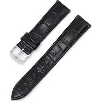 Řemínek na hodinky Kožený řemínek Ricardo Bergamo, černý - 12 mm