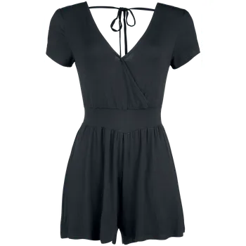 Dámský overall Overal z Forplay - Krátký overal se zavazováním na zadní straně - Ženy - černá