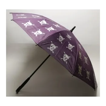 Deštník Vystřelovací deštník s lebkami, Barva Fialová 1076