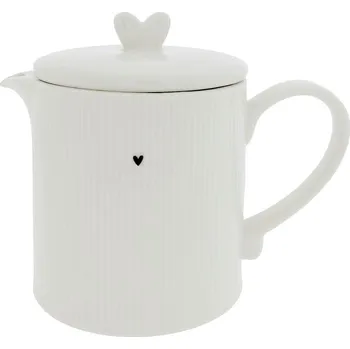 Cukřenka Bastion Collections TEAPOT Konvička White with RELIEF LI-TEAPOT-HE-008-WH