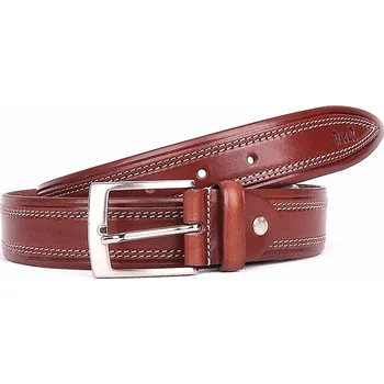 Opasek Pánský kožený opasek Dakar 35501 délka 130/115 cm hnědý | KabelkyproVas.cz