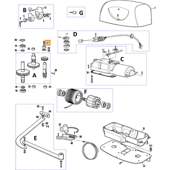 Pohon brány Nice MO-1263.2640 pružinka pro HYPPO