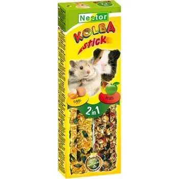 Krmivo pro hlodavce Nestor tyčinky pro hlodavce 2v1 vajíčko a ovoce 2ks