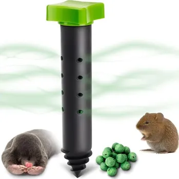 Odpuzovač zvířat Odpuzovací difuzér na krtky/hryzce/hraboše 5,8 x 25 x 5,8 cm černý/zelený + pachové kuličky 15 ks