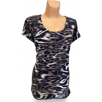 Dámská tunika Tygrovaný top halenka TERAS, Barva Tygr, Velikost XL46, Materiál 96% Viskoza 4% Lycra