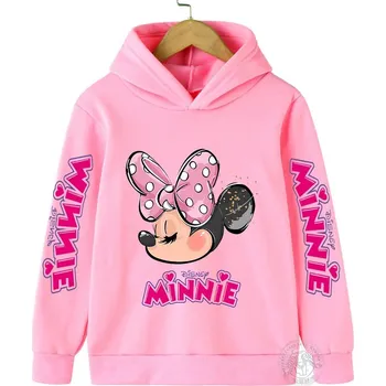 Chlapecký svetr Dívčí mikina s kapucí Minnie Mouse Barva: Růžová, Velikost: 150/11-12 let