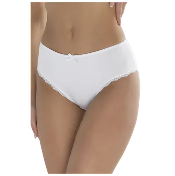 Kalhotky Dámské bavlněné kalhotky Leptir 40/1 2 pack L Bílá