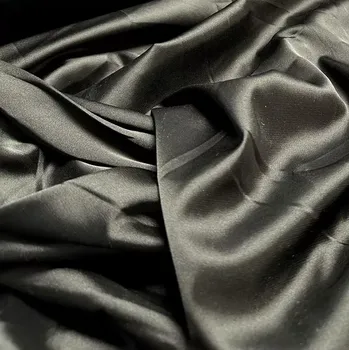 Armani satén Černá (E) (Lehká vzdušná šatovka)