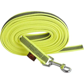 Vodítko pro psa Firedog Stopovačka pogumovaná 20 mm klasická karabina 15 m Barva: Neonová žlutá