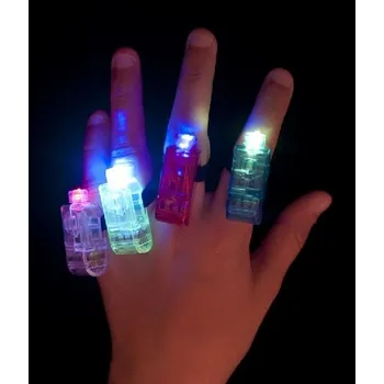 Smiffys Prstýnky dětské, blikající světla , mix 4 ks
