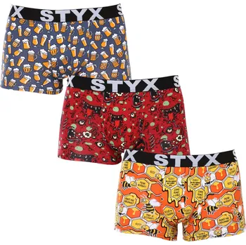Boxerky 3PACK pánské boxerky Styx art sportovní guma vícebarevné (3G13714) XXL Možnost vrácení zboží ZDARMA do 120 dnů!
