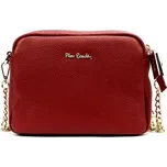 Malá kožená tmavěčervená crossbody kabelka Pierre Cardin no. 48