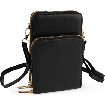 Peněženka Peněženka s kapsou na mobil přes rameno crossbody 11,5x18 cm, barva 5 černá