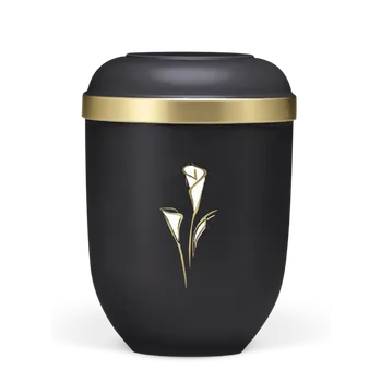 Smuteční dekorace Ekologická urna Velvet Kala - Černá