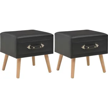 Ložnice vidaXL Noční stolky 2 ks černé 40 x 35 x 40 cm umělá kůže