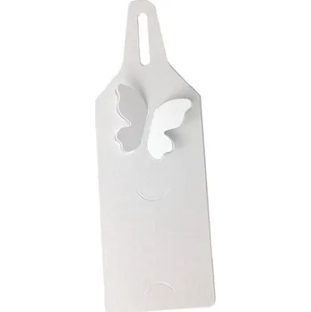 Svatební dekorace KOD Brno Jmenovka svatební na skleničku s motýlem bílá 1 ks