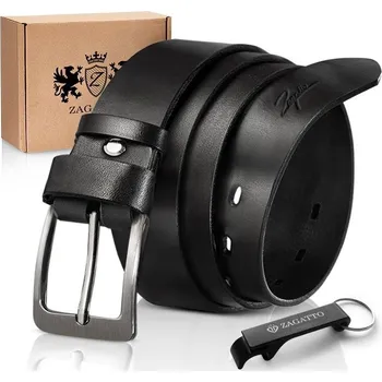 Opasek ZAGATTO kožený pásek černý K1-CZ-00-35 velikost 2XL