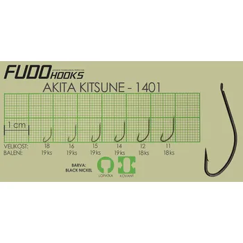 Rybářský háček Fudo Akita Kitsune 14 (bal.19ks)