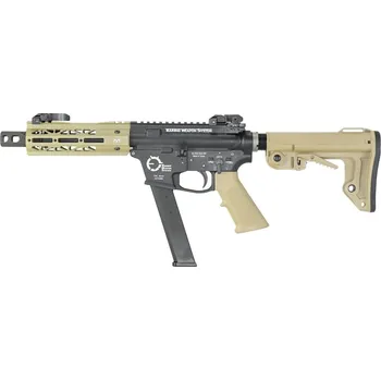 Airsoftová zbraň Airsoftová zbraň TWS 9mm SBR - písková DE, celokov, GBB, King Arms