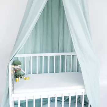 Dětsný nábytek Tulimese Baldachýn mušelínový mentolový VÝBĚR TYPU BALDACHÝNU: BALDACHÝN SAMOSTATNÝ, VOLITELNÉ DOPLŇKY: BALDACHÝN S ROVNÝM OKRAJEM
