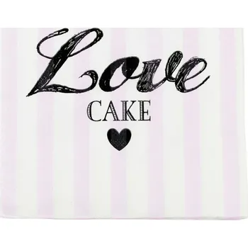 Papírový kapesník Miss Etoile Ubrousky 33x33cm, 3V - Love cake - bílo-růžové - 30 ks