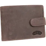 Pánská kožená peněženka hnědá - prostorná se zapínáním Nivasaža N55