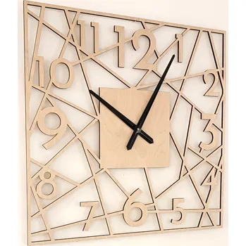 Hodiny MAJADESIGN Nástěnné hodiny EDGE 12 HRANATÉ - BŘÍZA Velikost: 30x30