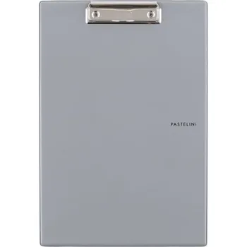 Psací podložka Psací podložka s kovovým klipem A4, pastellini, šedá