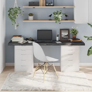 Psací stůl vidaXL Stolní deska tmavě hnědá 180x50x(2-6)cm ošetřený masivní dub