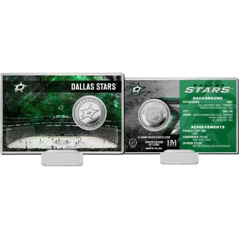 Sběratelský sportovní předmět Highland Mint Sběratelská Pamětní mince Dallas Stars NHL Team History Silver Coin Card Limited Edition od 5000