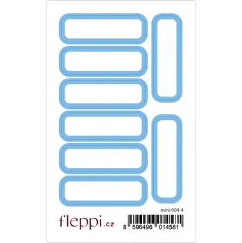 samolepka Fleppi Samolepky Obdélníkové boxy Barva samolepek: pastelově modrá