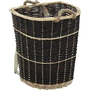 vidaXL Nůše na dřevo s popruhy 57 x 51 x 69 cm přírodní vrba