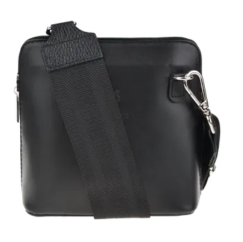 Kabelka NovaKabelka.cz Kožená italská crossbody kabelka Grana Nera s přídavným popruhem VI