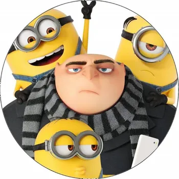 Jedlá dekorace na dort Jedlý papír Já, padouch Gru a mimoni 19,5 cm