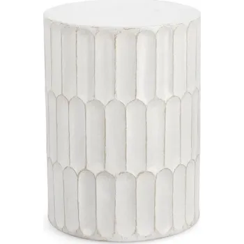 Konferenční stolek BIZZOTTO Kulatý odkládací stolek CAESAR bílý 40,5 cm 0747259