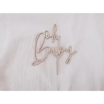 Svatební dekorace Dřevěný zápich - Oh Baby