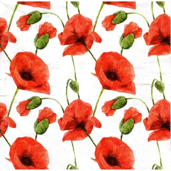 Papírový ubrousek UBR74, Ubrousek, 16x16 cm, VLČÍ MÁKY, 1 kus