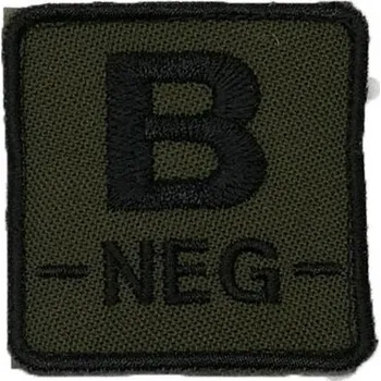 Nášivka Textilní nášivka B NEG - olivová, A.C.M.