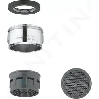 Příslušenství k vodovodní baterii Grohe Náhradní díly Perlátor M24x1, chrom, 13952000