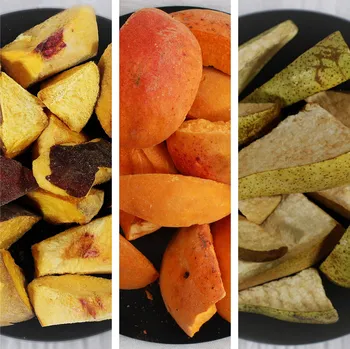 Sušené ovoce RAW lyofilizované broskve, meruňky, hrušky, 50 g